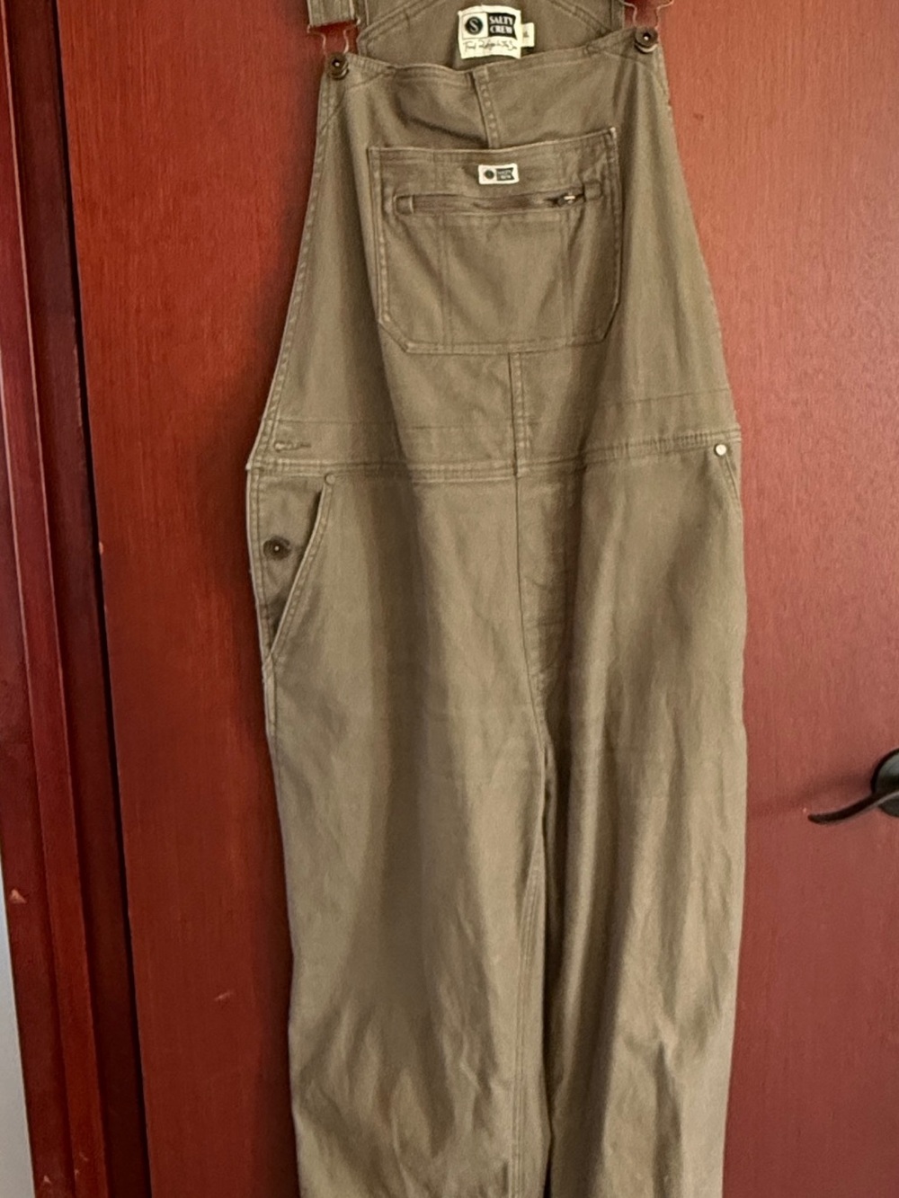 Salty Crew Brown Canvas Overalls